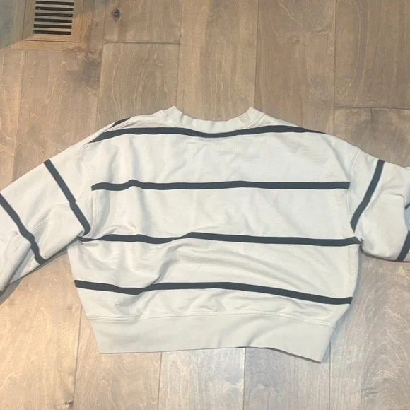 lululemon athletica Cream and Black Striped Sweater
